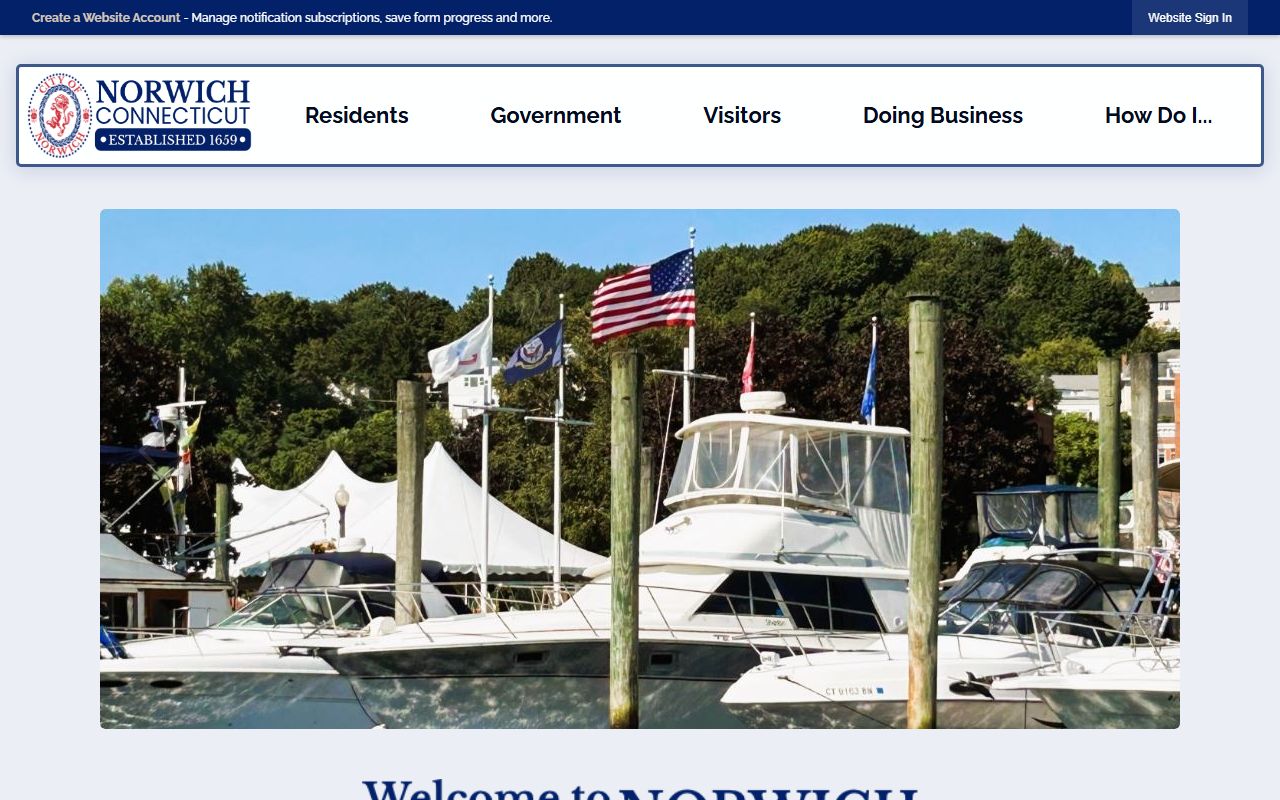 Norwich Connecticut city website for people search records