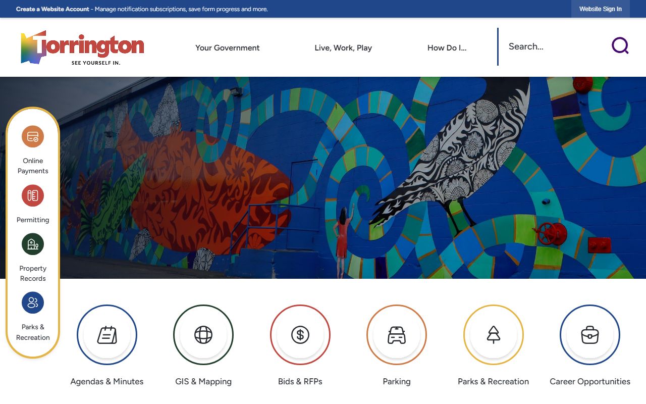 Torrington Connecticut city website for people search records