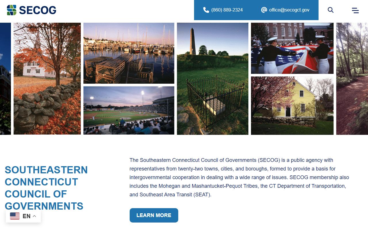 Southeastern Connecticut Council of Governments website for New London County people search